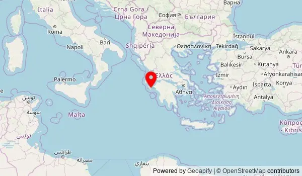 Mappa geografica di Zacinto
